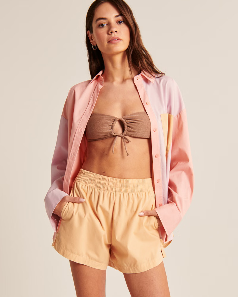 Women's Poplin Pull-On Shorts | Women's Bottoms | Abercrombie.com | Abercrombie & Fitch (US)