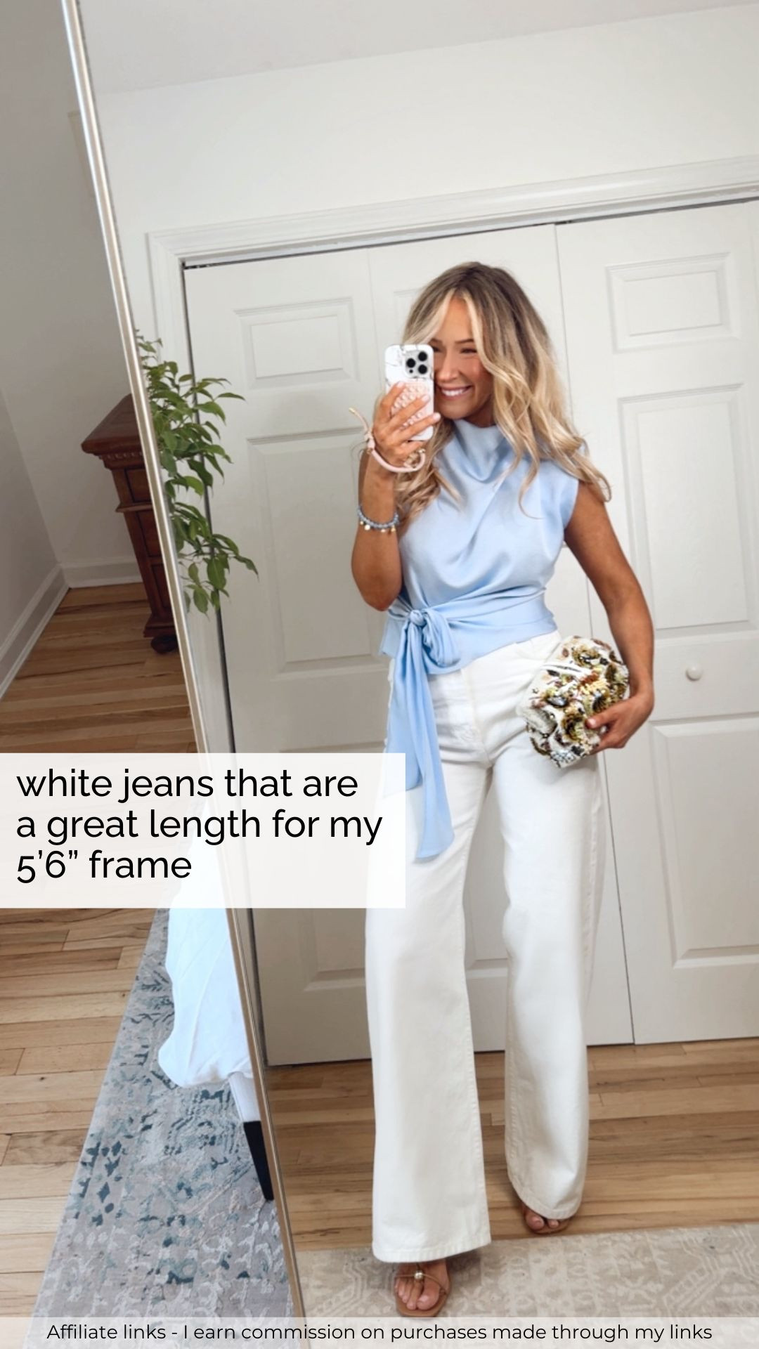 Affiliate links - I earn commission on purchases made through my links | Zara white jeans 