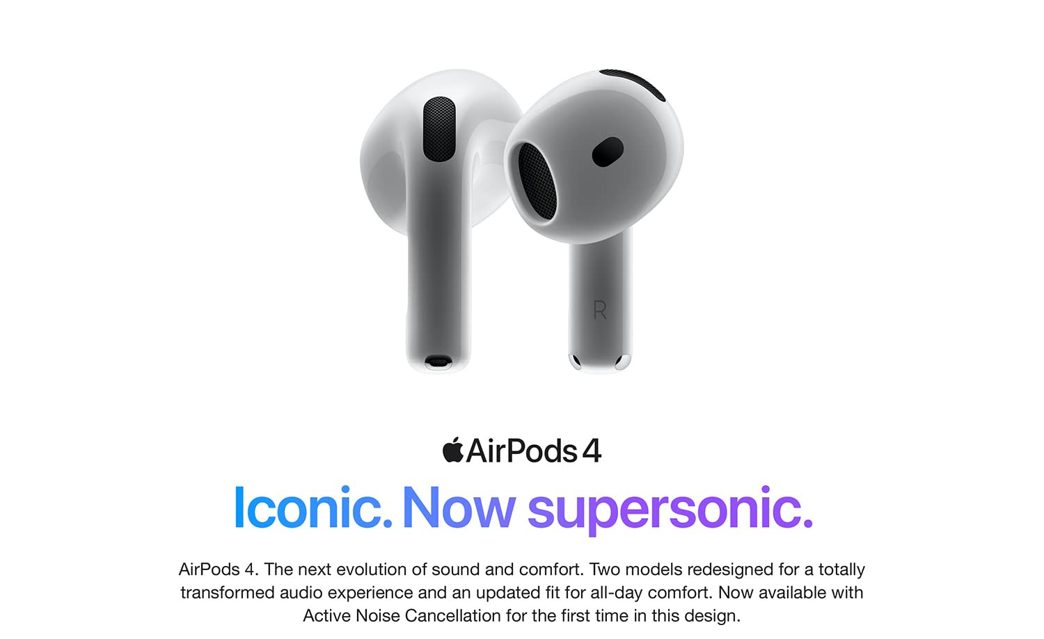 Apple AirPods 4 Wireless Earbuds, Bluetooth Headphones, with Active Noise Cancellation, Adaptive ... | Amazon (US)