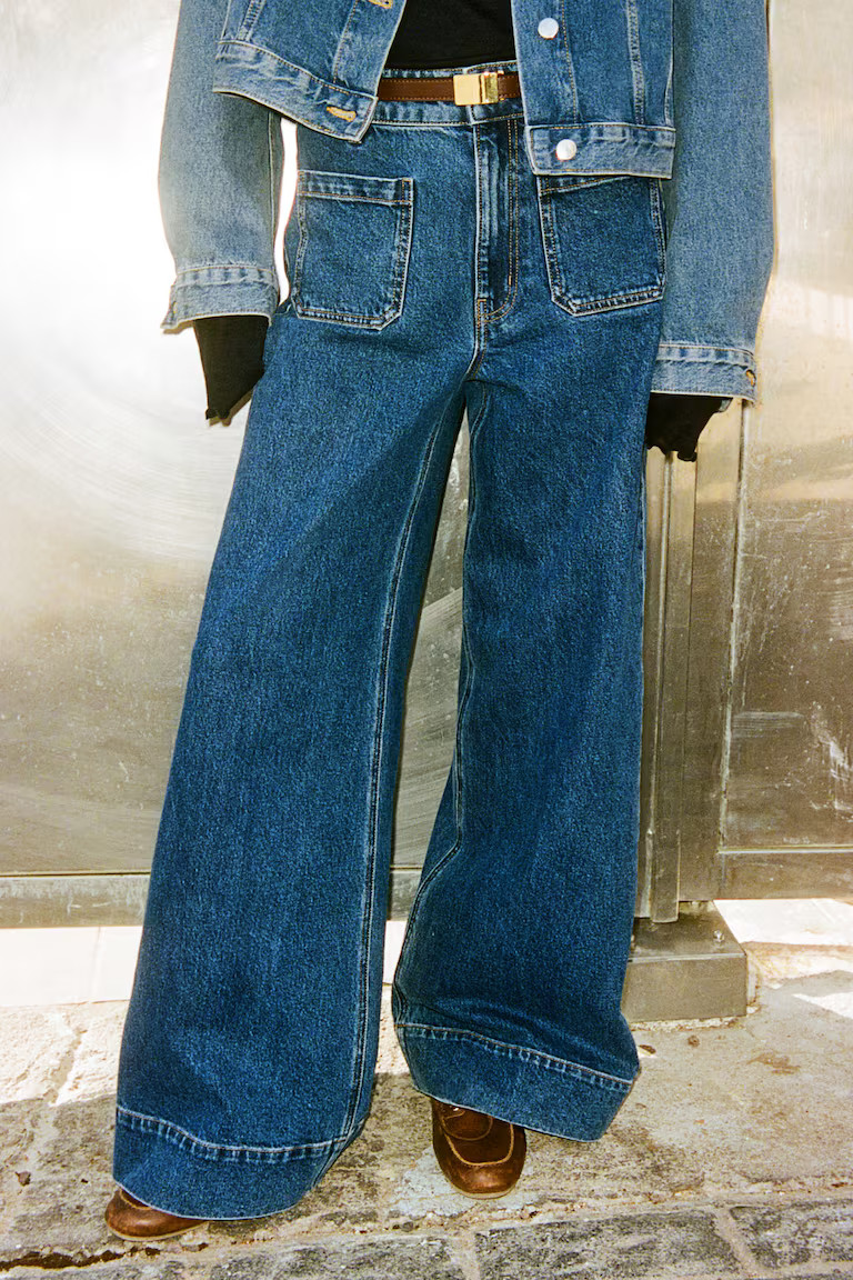 Wide High Jeans - Pale denim blue - Ladies | H&M GB | H&M (UK, MY, IN, SG, PH, TW, HK)