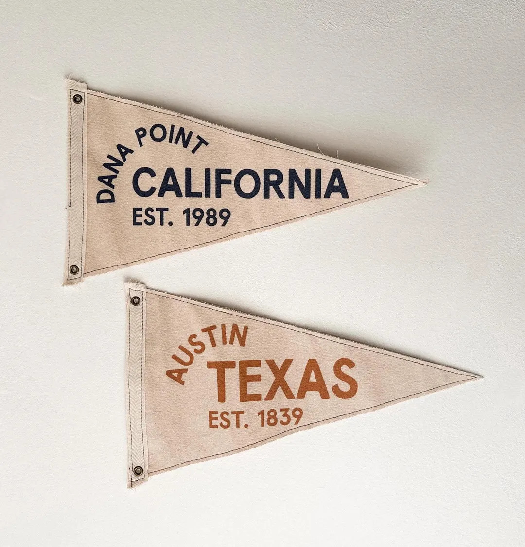 Custom Text Canvas Pennant Flag, Personalized Wall Banner | Etsy (US)