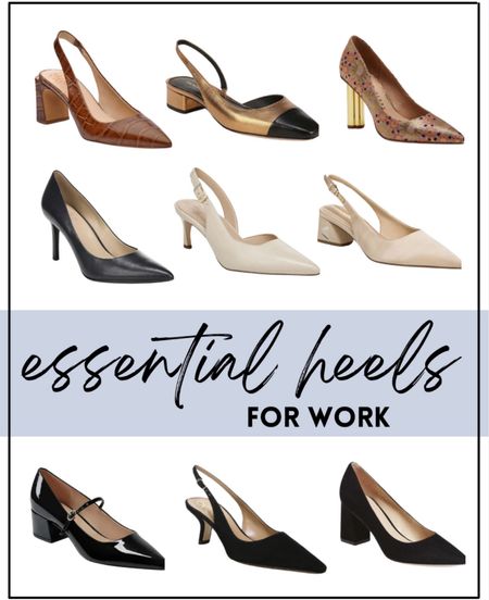 Essential heels for work! My top picks from Nordstrom.






Workwear shoes, workwear heels, office wear heels, kitten heels, stiletto heels, neutral workwear heels

#LTKShoeCrush #LTKStyleTip