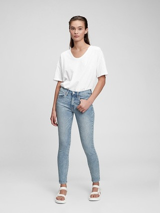 Mid Rise True Skinny Jeans with Washwell | Gap (CA)