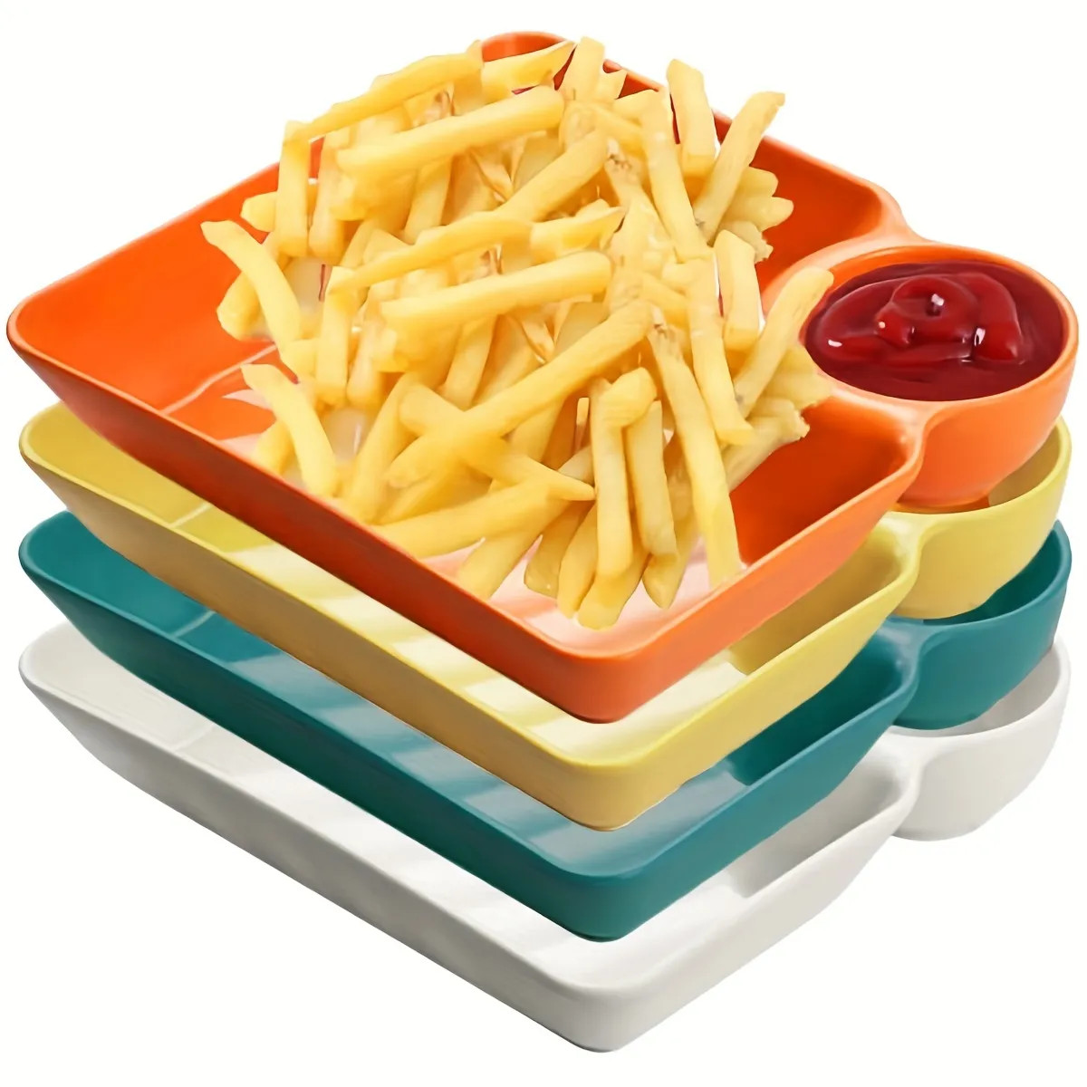 4pcs Plastic Serving Platter Set, Potato Chip Plate, Sturdy Snack Plate, Sushi Plate, 7.3'' X 6.6... | Temu Affiliate Program