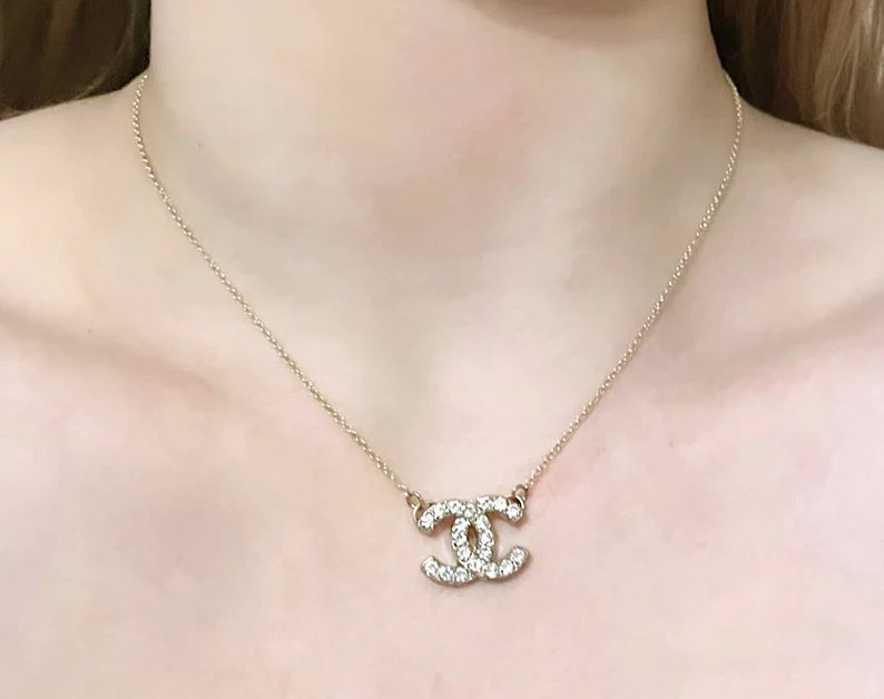 Reworked Authentic Vintage Rhinestone Button Necklace | Etsy (US)