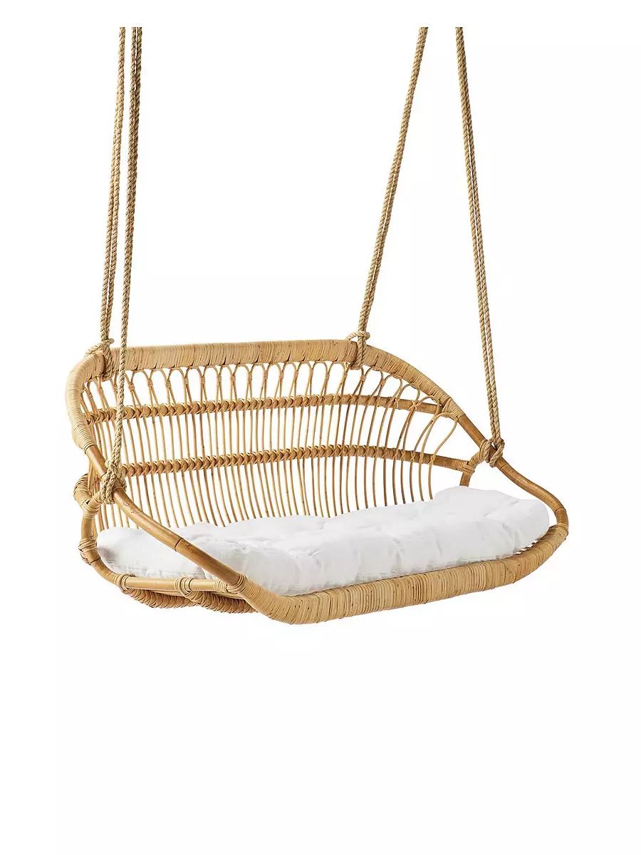 Hanging Rattan Bench Cushion | Serena and Lily