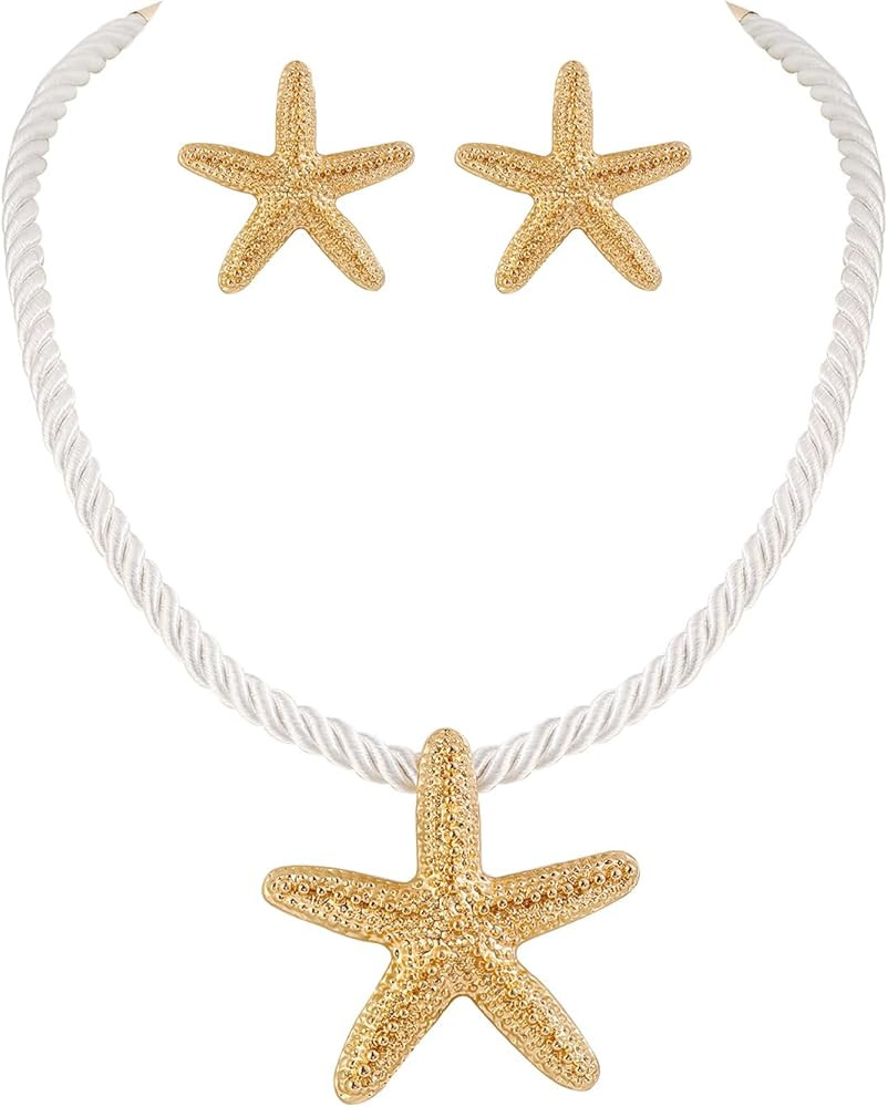 Bocar Starfish Pendant Necklace for Women | Amazon (US)