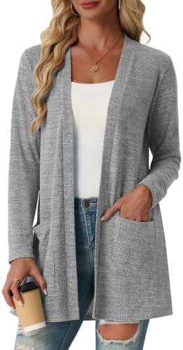 Lepunuo Lightweight Cardigan Sweaters for Women Long Sleeve Cardigans | Open Front Casual Cardiga... | Amazon (US)