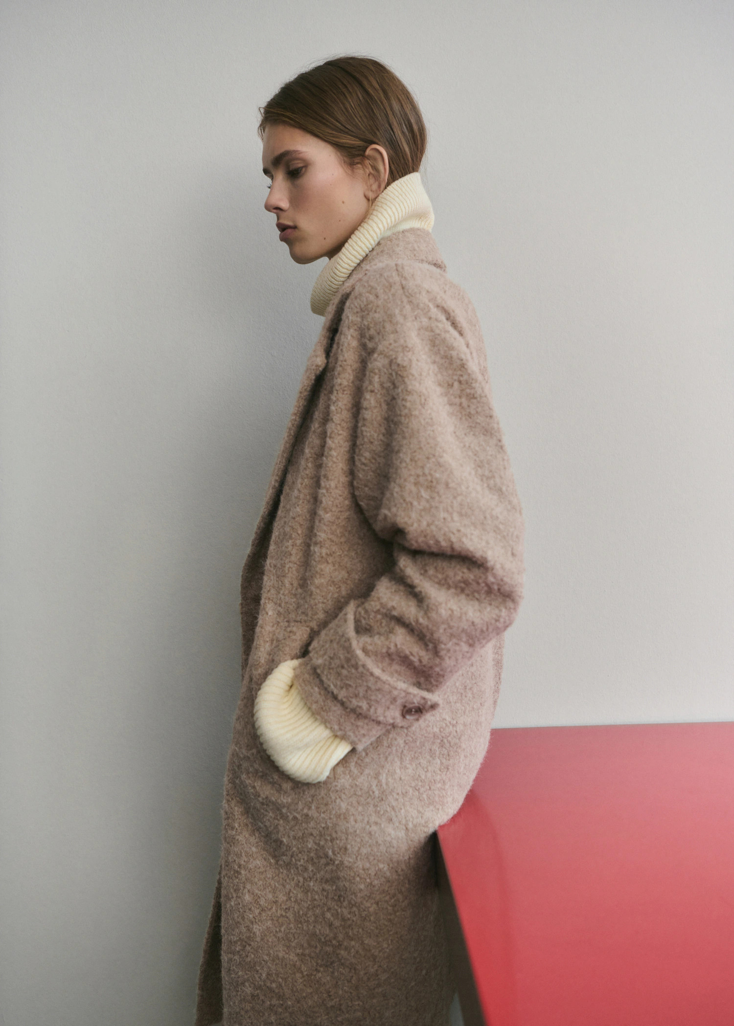 Lapels bouclé coat - Women | MANGO United Kingdom | MANGO (UK)