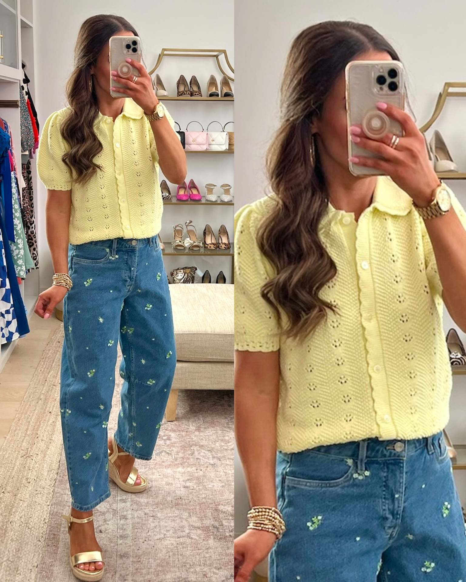 So glad these jeans are online now!!! Size down for the best fit. Wearing 0 instead usual 2 