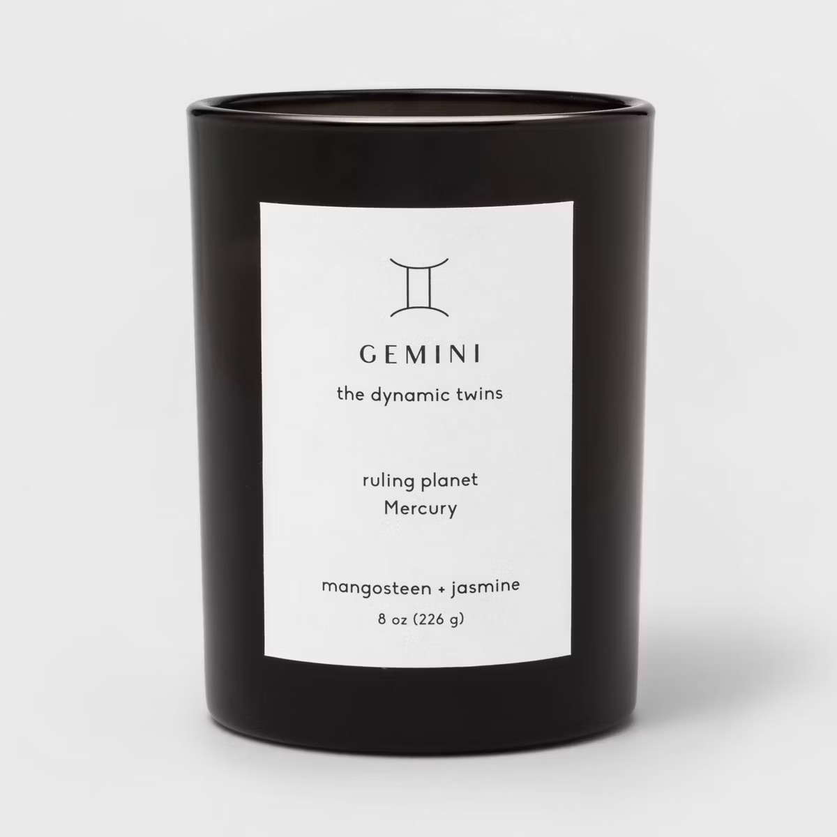 8oz Glass Jar Zodiac Candles Black - Threshold™ | Target