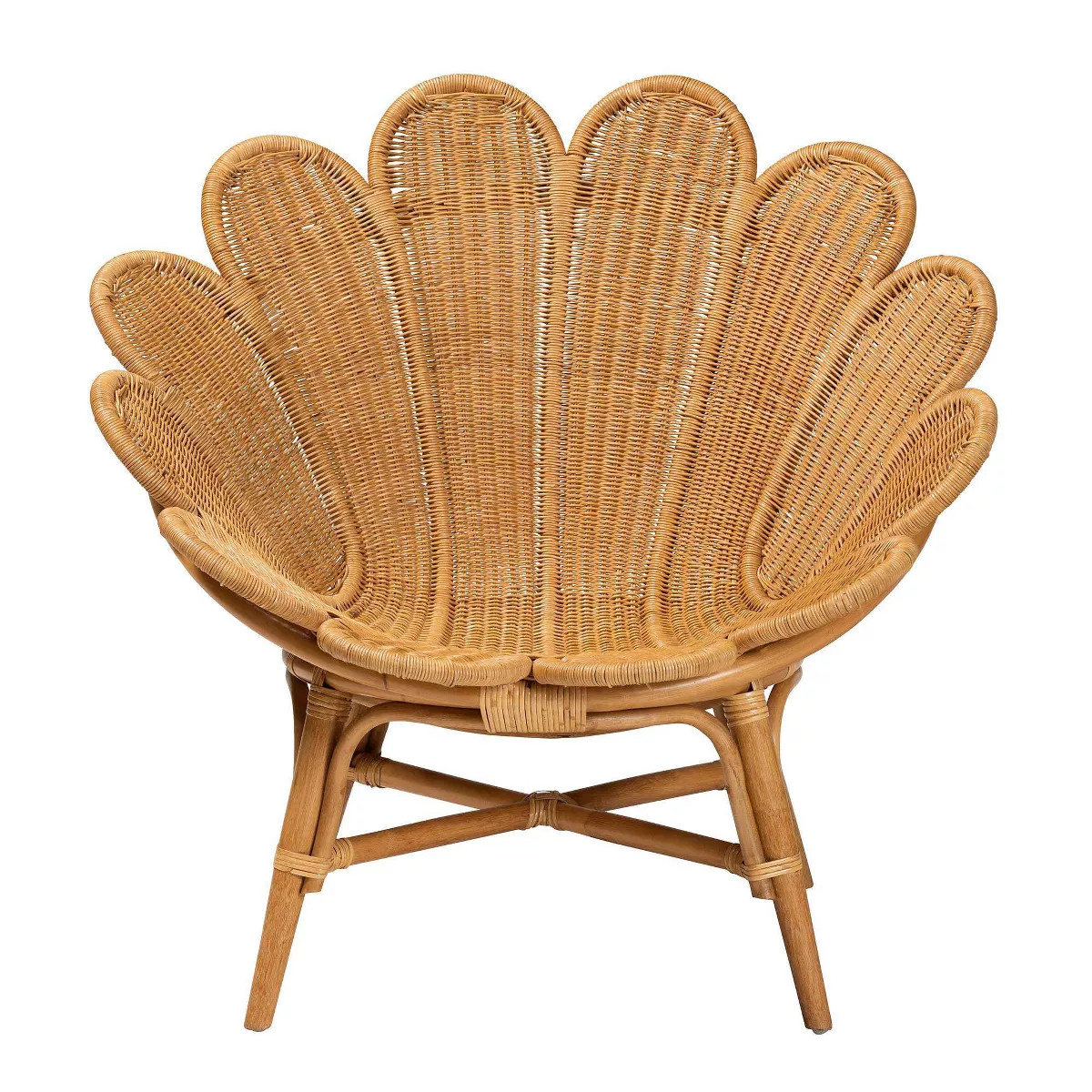 bali & pari Blossom Rattan Accent Flower Chair Honey | Target