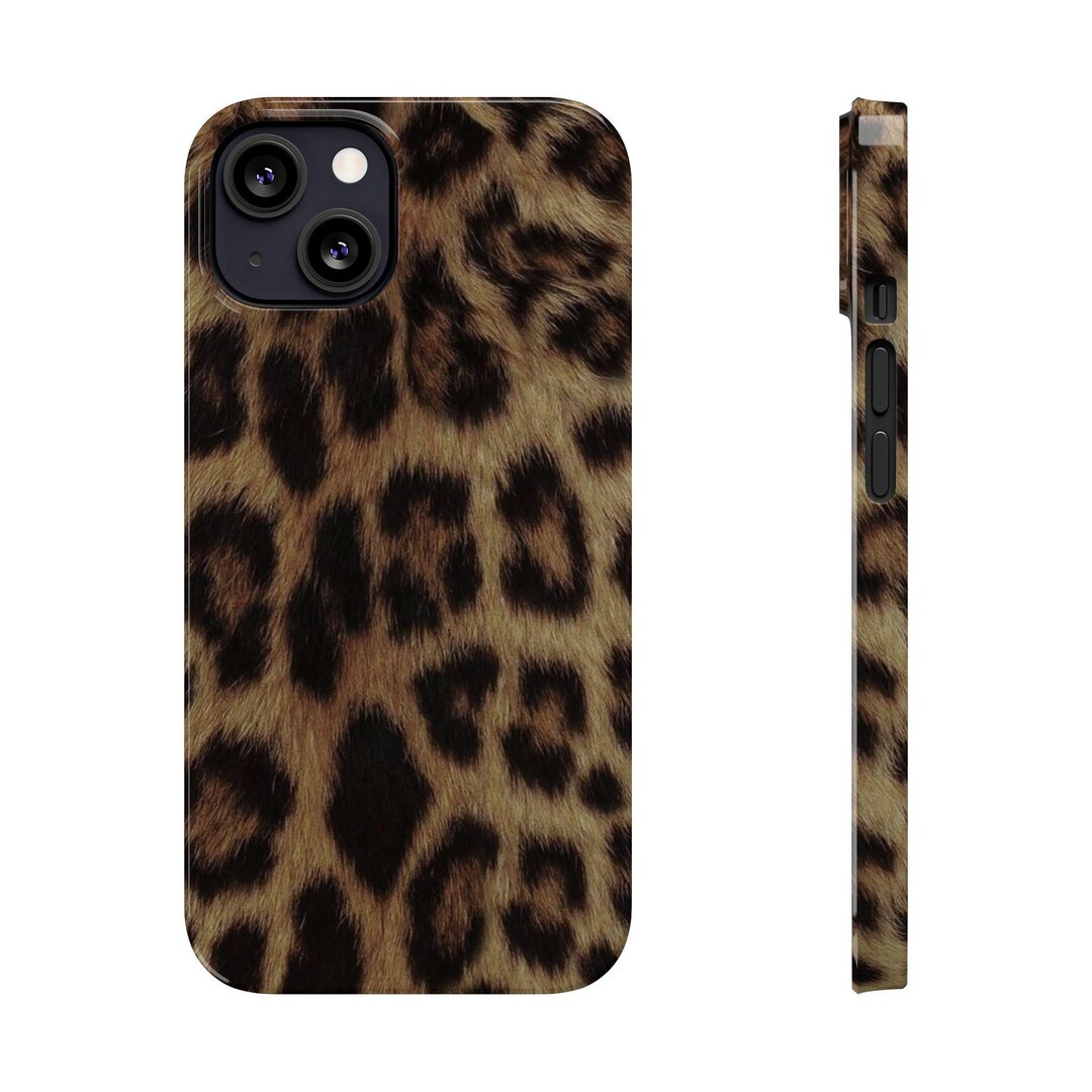 Sleek Brown Leopard Print Phone Case Chic & Lightweight - Etsy | Etsy (US)