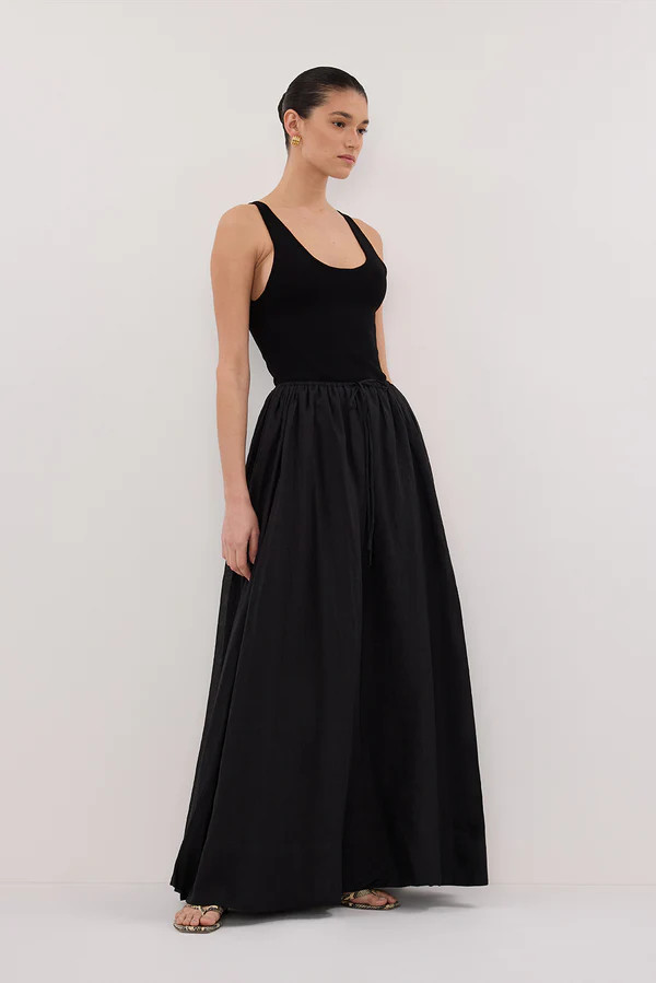 LAYNE BLACK RAMIE MAXI SKIRT | DISSH
