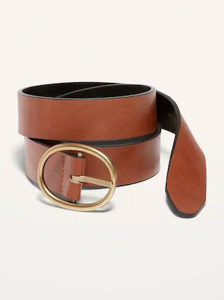 Reversible Faux-Leather Belt For Women (1.25-Inch) | Old Navy (CA)