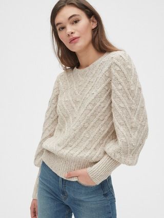 Bobble Stitch Puff Sleeve Sweater | Gap (US)