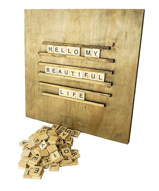 12'' Stained Wood Tile Letter Board | zulily