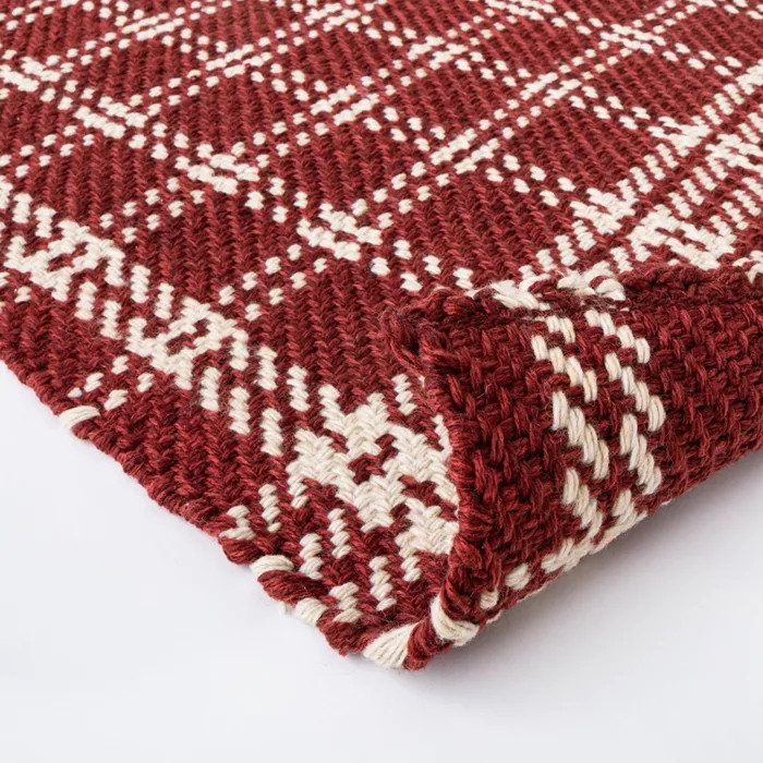 2'1"x3'2" Indoor/Outdoor Scatter Check Rug Rust - Threshold™ designed by Studio McGee | Target