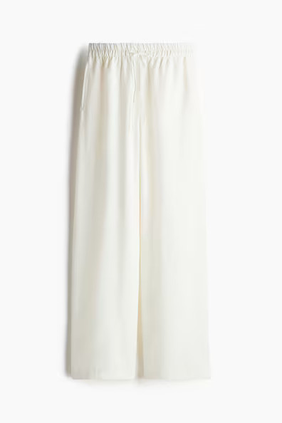 H & M - Linen-Blend Pants - White | H&M (US + CA)