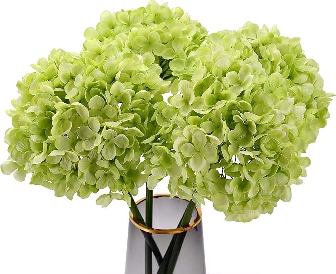 High Details Hydrangea Silk Flowers (About 225 Petals Each Flower), Artificial Hydrangea Pack of ... | Amazon (US)