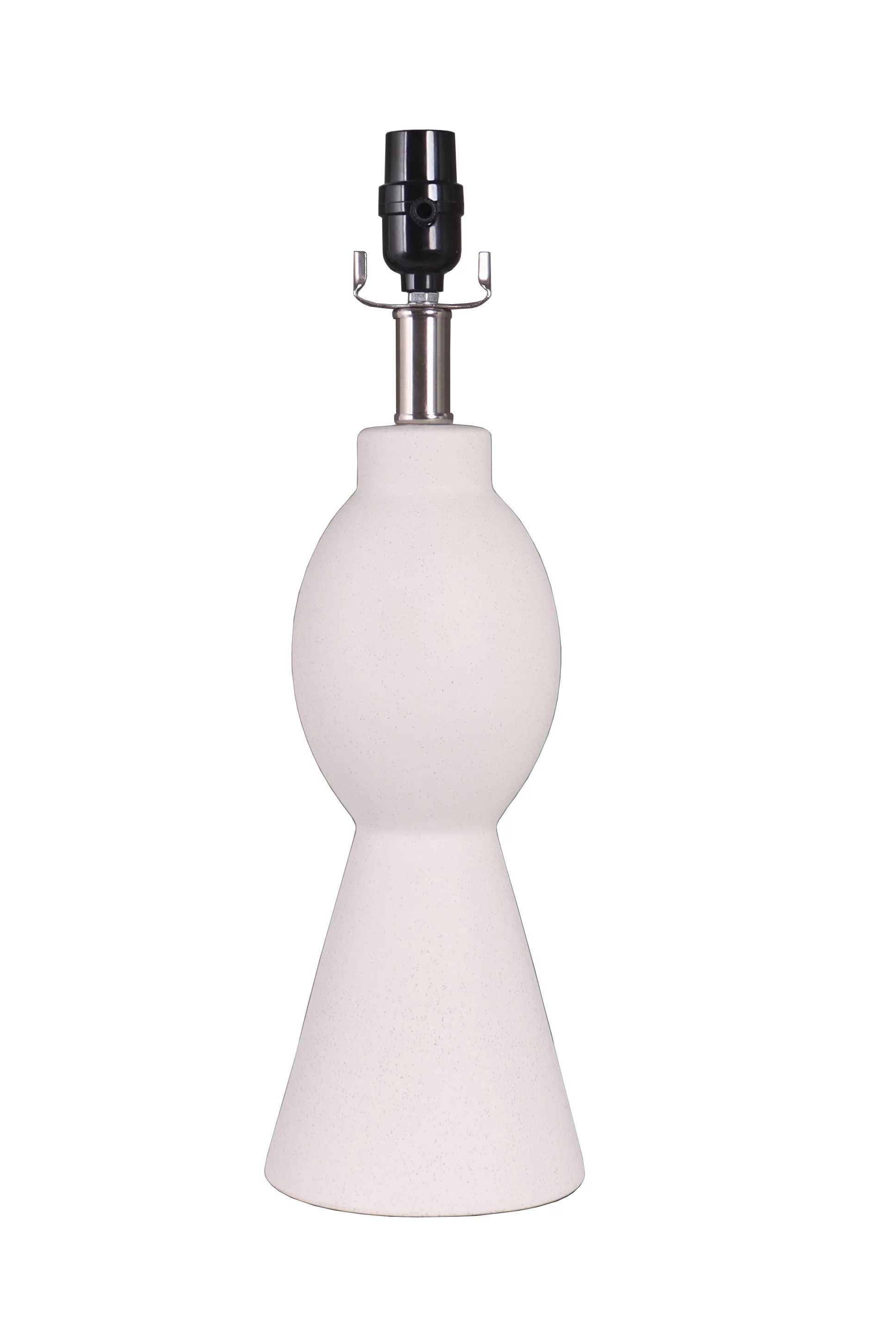 Simplee Adesso White Ceramic Modern Table Lamp Base, 18.5"H, Adult Office Use | Walmart (US)
