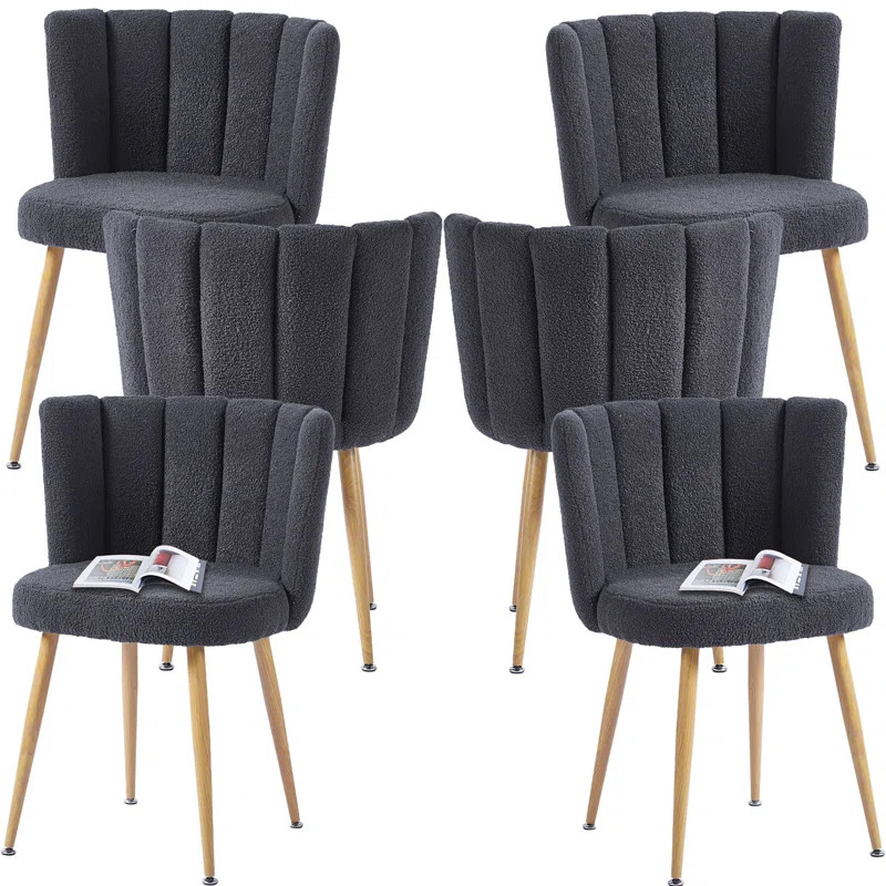 Modern Lotus Backrest Shorthair Cushions Dining Chair (Set of 6) | Wayfair North America
