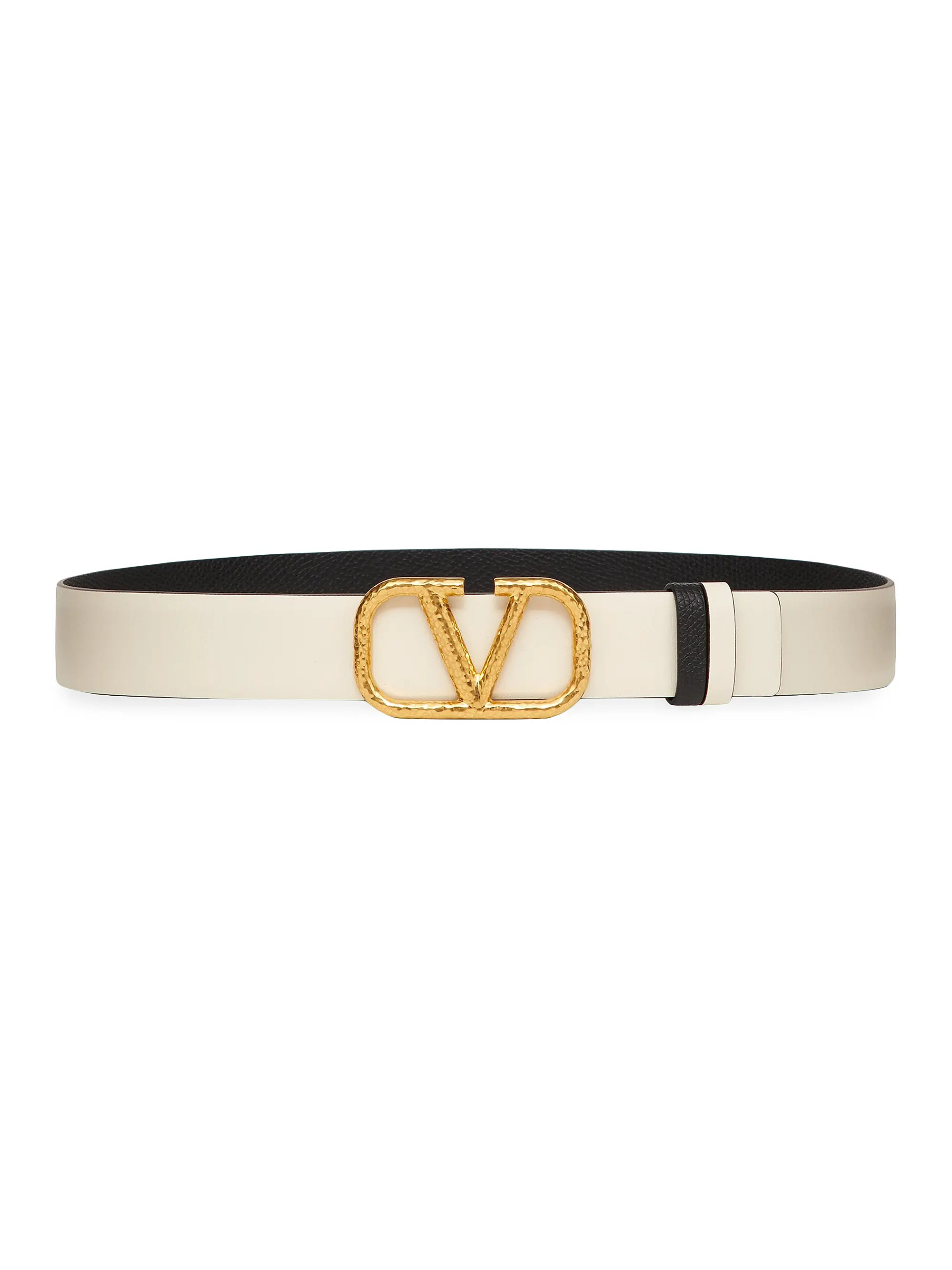 Reversible Vlogo Signature Belt In Grainy Calfskin 30mm | Saks Fifth Avenue
