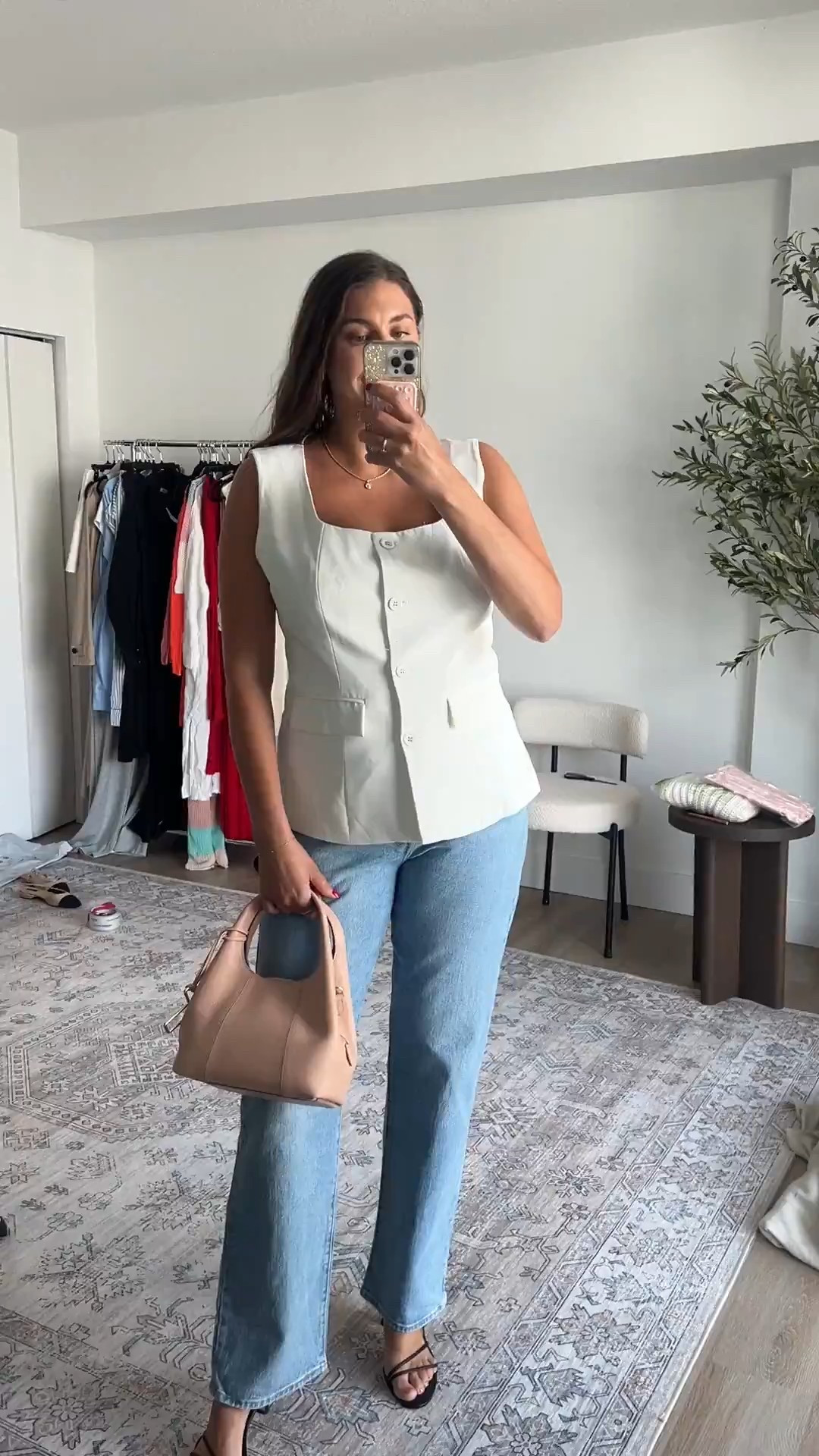 This vest is giving effortless polish 🤍 tailored but not stiff, super flattering through the waist, and easy to dress up or down. I love it layered over a simple tank or worn solo with denim for that clean, elevated everyday look.

Keywords: tailored vest outfit, women’s vest top, chic everyday outfit, neutral outfit ideas, casual polished look, Amazon fashion finds, spring outfit inspo, denim outfit, capsule wardrobe piece

#LTKMidsize #LTKootd #LTKWorkwear
