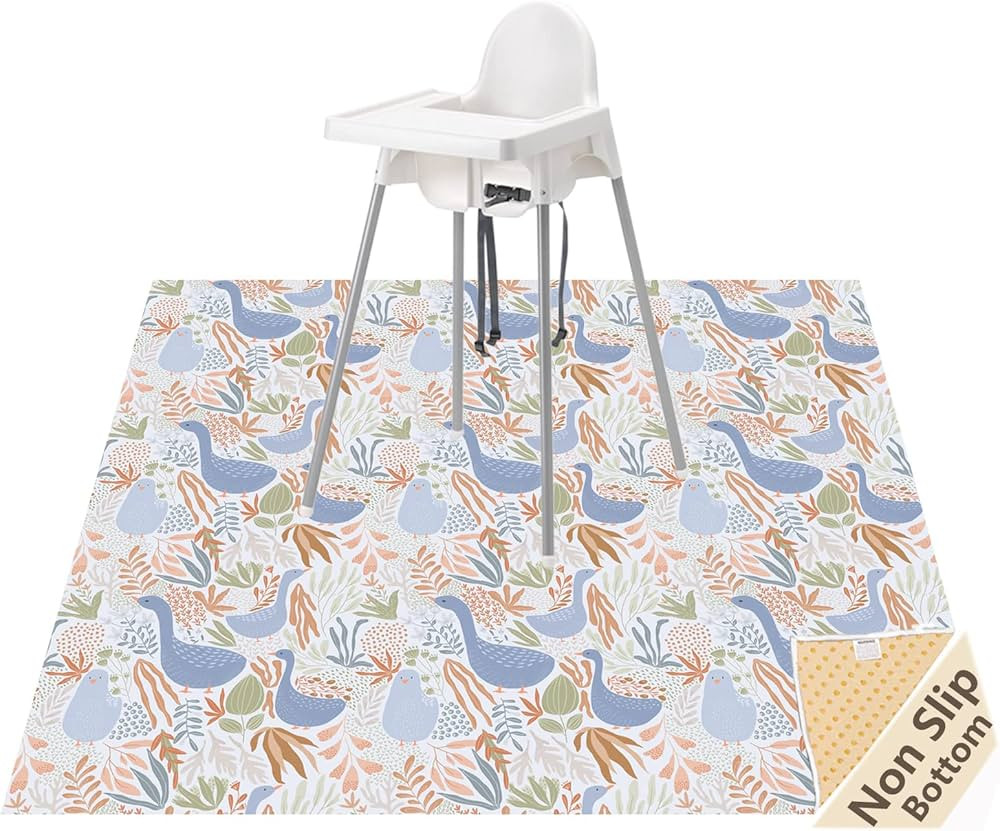 Splat Mat for Under High Chair/Arts/Crafts, Waterproof and Anti-Slip Splash Mat Floor Protector, ... | Amazon (US)