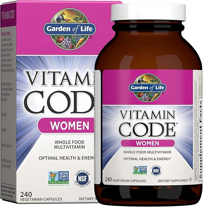 Garden of Life Multivitamin for Women, Vitamin Code Women's Multi, Whole Food, Vitamins, Iron, Fo... | Amazon (US)