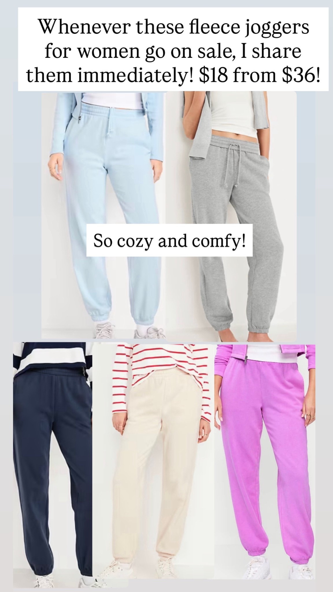 Women’s joggers are on sale for $18 from $36!

#LTKSaleAlert