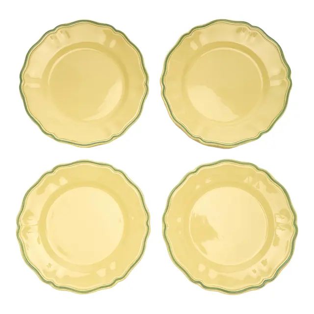 Moda Domus x Chairish Exclusive Colorblock Dinner Plates - Set of 4 | Chairish