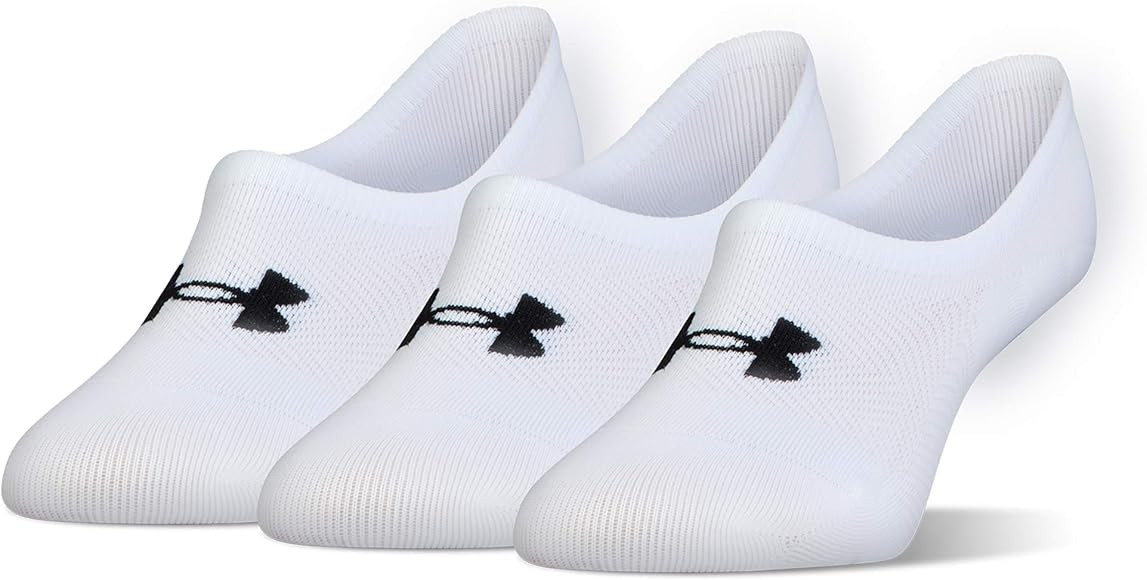Amazon.com: Under Armour Women's Breathe Lite Ultra Low Socks, Multipairs , White (3-Pairs) , Med... | Amazon (US)