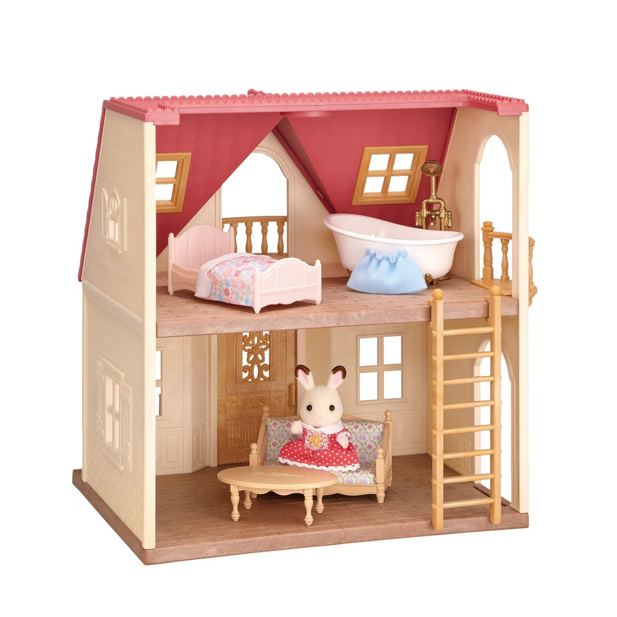 Calico Critters Red Roof Cozy Cottage, Dollhouse Playset with Figure, Furniture and Accessories | Target