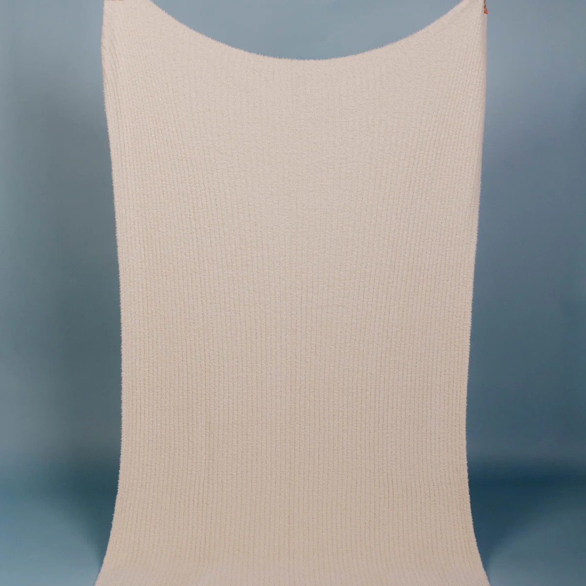 Sand Ribbed Blanket 60x80 | Neutral Cozy Throw | Staykation