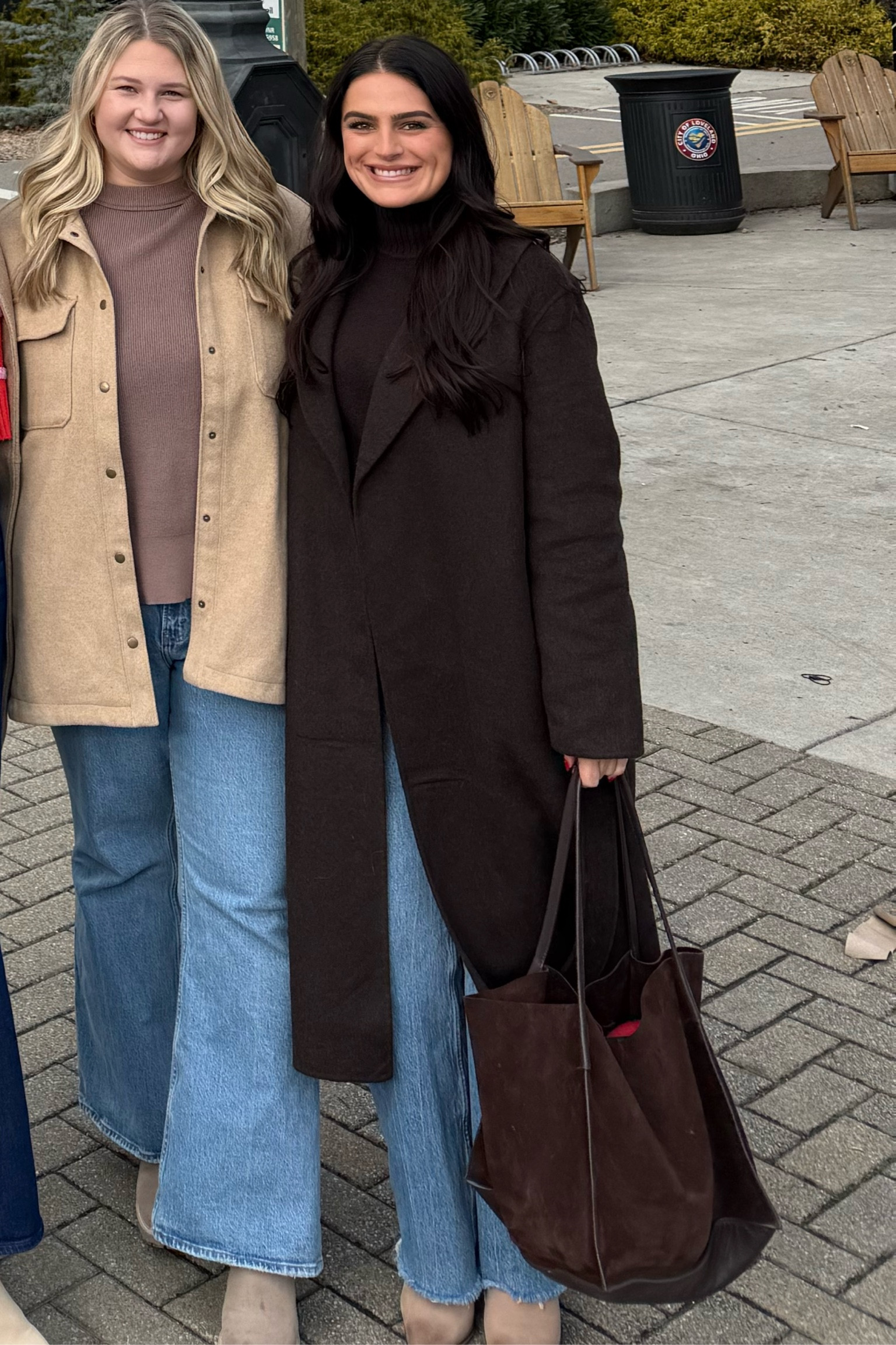Brown focused jeans and boots cute casual outfit 