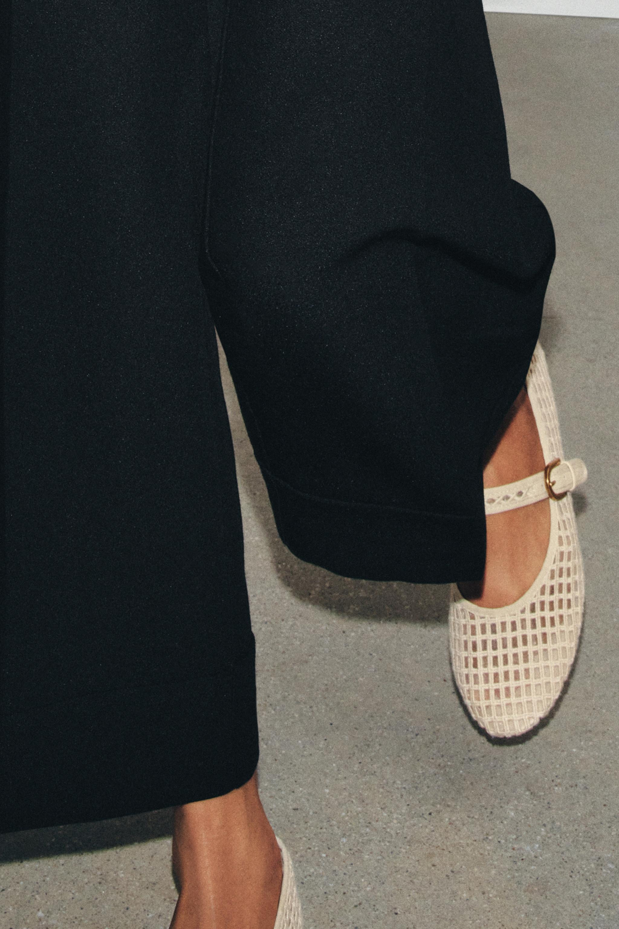 CROCHET-EFFECT BALLET FLATS | Zara UK