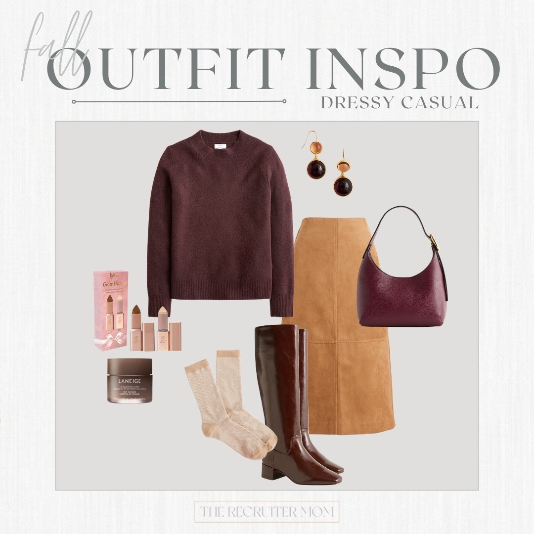 Fall Dressy Casual Outfit w/ Suede Skirt  #falloutfit #businesscasual #fallworkwear 

 

#LTKSeasonal #LTKMidsize #LTKFindsUnder50
