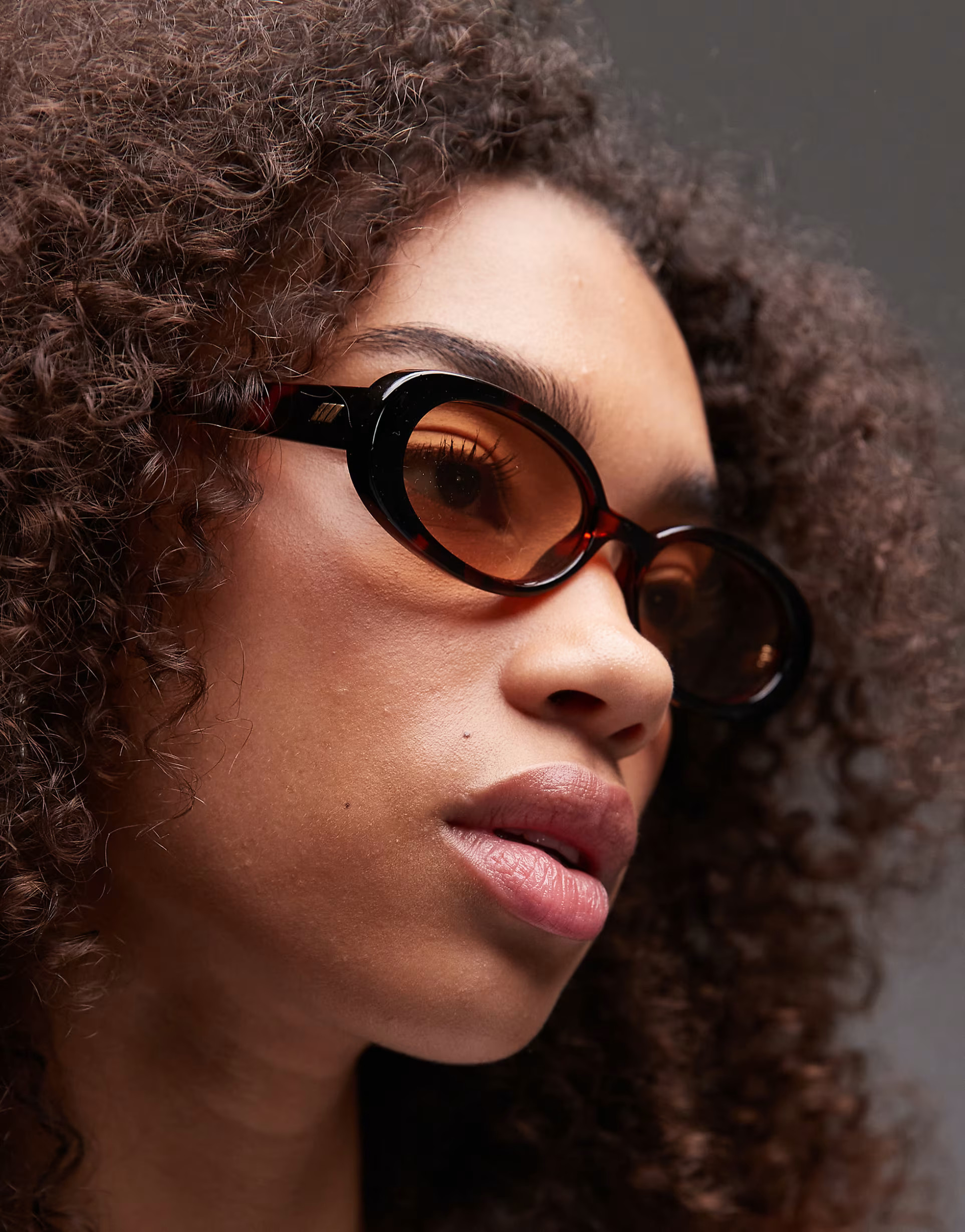 Le Specs outta love oval sunglasses in tortoiseshell with amber lens | ASOS (Global)
