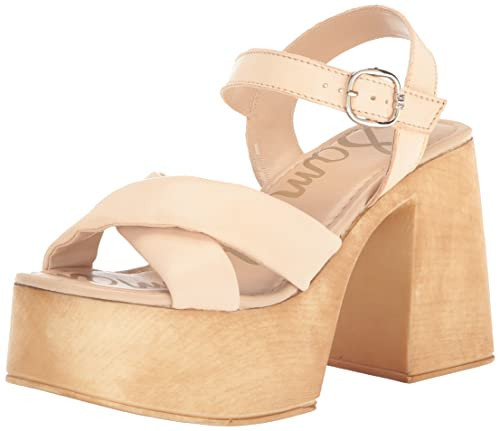 Sam Edelman Women's Suzannah Platform Sandal Ivory 5 Medium | Amazon (US)