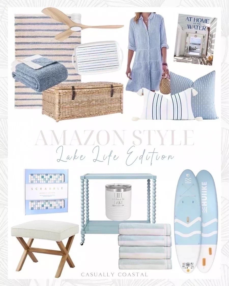 Amazon Style: Lake Life Edition

Amazon home decor, coastal home decor, coastal style, Amazon rug, coastal rug, lake house home decor, lake house decor, affordable lake house decor, lake house style, coastal dress, coastal pillows, Amazon pillows, coastal throw blanket, Amazon throw blanket, life is better at the lake tumbler with lid, yeti, outdoor throw pillow, blue pillow, throw pillow cover, At Home On the Water book, coastal book, amazon book, wood flush mount ceiling fan, Amazon ceiling fan, 3x5 rug, blue striped accent rug, handwoven accent rug, jute area rug, wicker storage trunk, melamine handled platter, scrabble bianco edition, striped button down midi shirt dress, inflatable paddle board, Amazon paddle board, lumbar pillow cover, cotton beach towels, coastal beach towels, Amazon towels, 2-tier bar cart on wheels, coastal bar cart, snuggle sac throw blanket, small ottoman foot rest, coastal doormat, Amazon doormat 


#LTKHome #LTKFindsUnder50 #LTKFindsUnder100