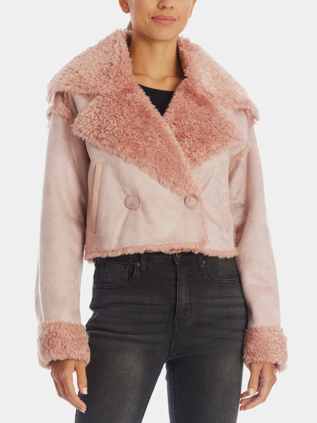 NVLT Women's Reversible Faux Shearling Jacket in Rose Tan XS Lord & Taylor | Lord & Taylor