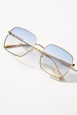 Ombré Lens Oversized Square Sunglasses | Anthropologie (US)