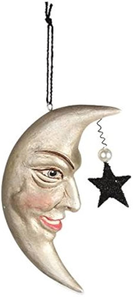 Bethany Lowe Halloween Man in The Moon Ornament | Amazon (US)