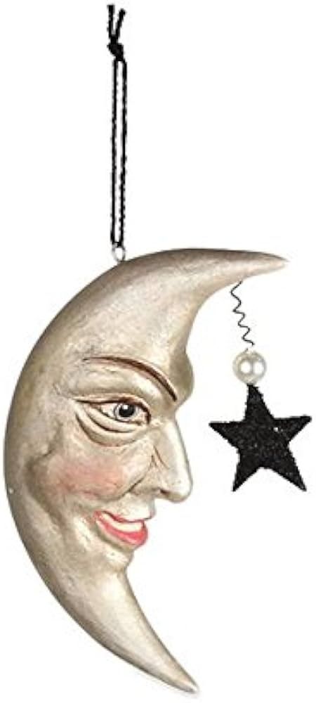 Bethany Lowe Halloween Man in The Moon Ornament | Amazon (US)