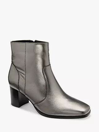 Ravel Louth Leather Ankle Boots, Pewter | John Lewis (UK)