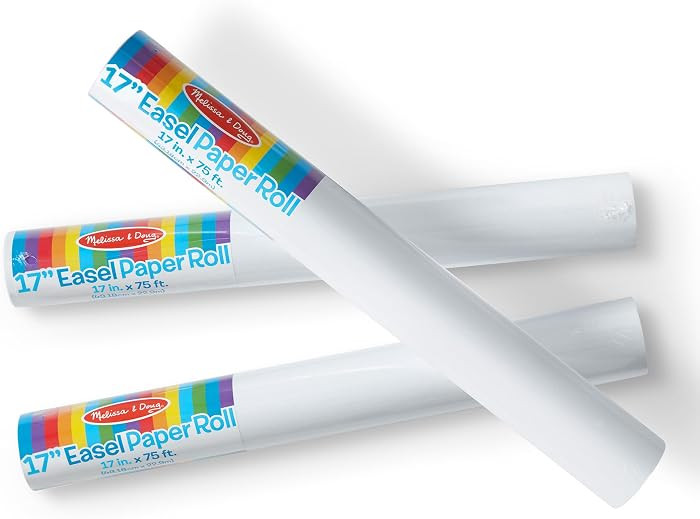 Melissa & Doug Deluxe Easel Paper Roll Replacement (17 inches x 75 feet) - 3-Pack Deluxe Easel Pa... | Amazon (US)