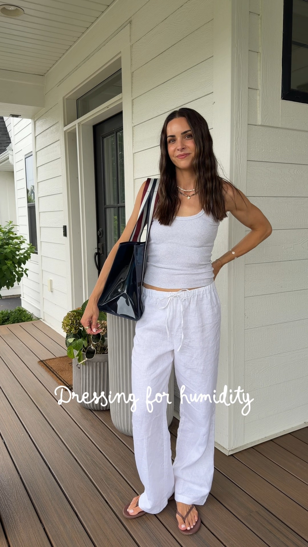 Yesterday’s OOTD! 
Tank: true to size (S)
White linen pants: tts (S) 5’7” 
Flip flops: tts or size up for half sizes

#LTKootd #LTKgrwm #LTKSeasonal