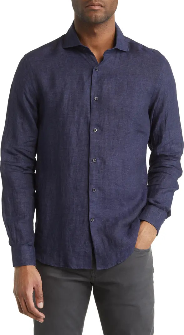 Reiss Ruban Linen Button-Up Shirt | Nordstrom | Nordstrom