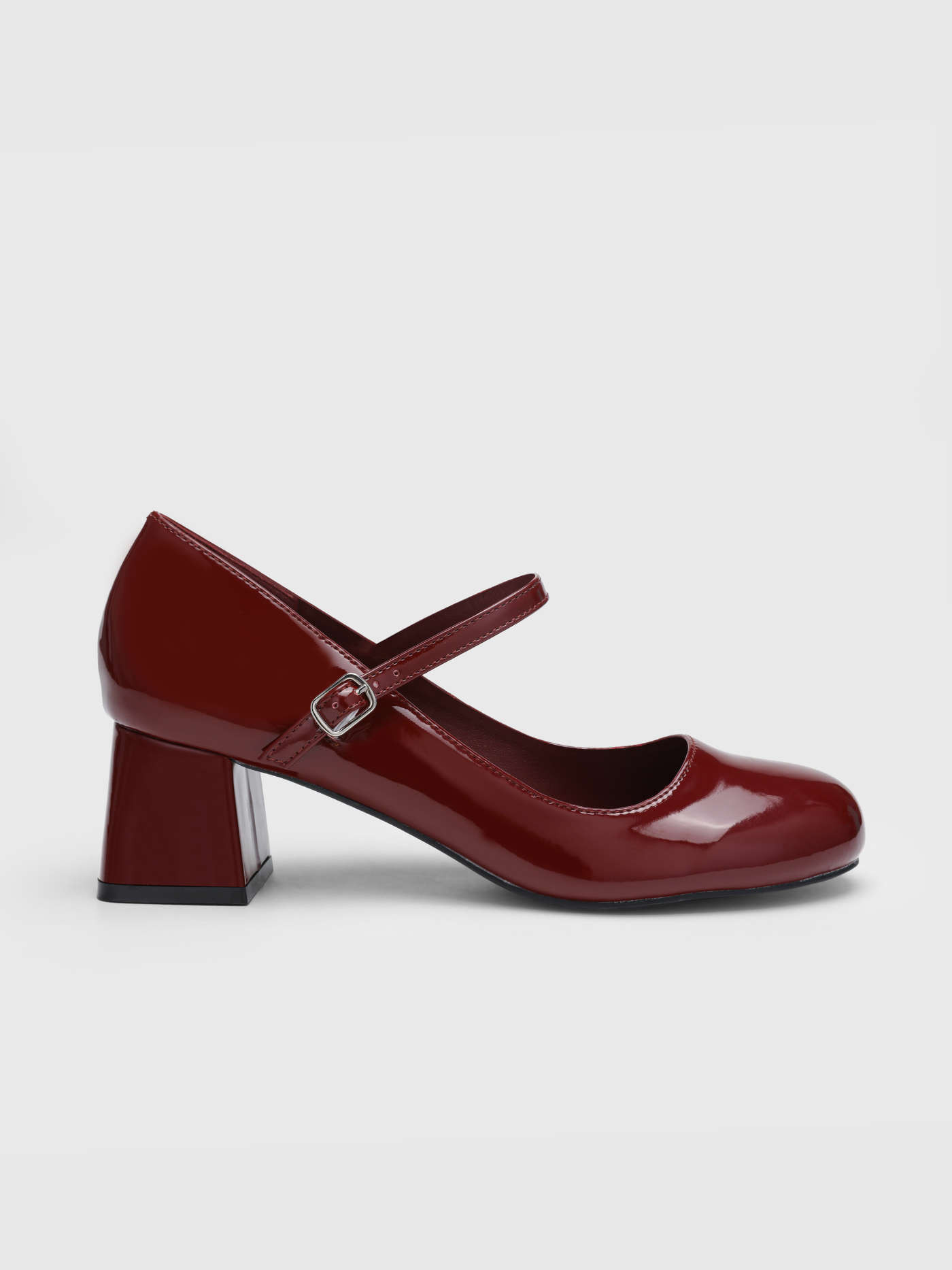 Patent Leather Chunky Heeled Mary Jane Shoes | Cider